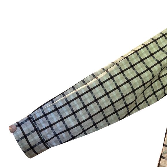 W.H. Belk Sportswear Lot of 2 Long Sleeve LG Button Down Shirt Brown Blue Plaid - Picture 9 of 14